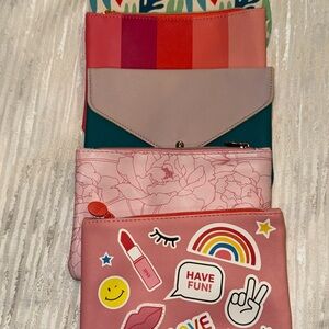 Stacked Pink Graphic Zip Pouches Set